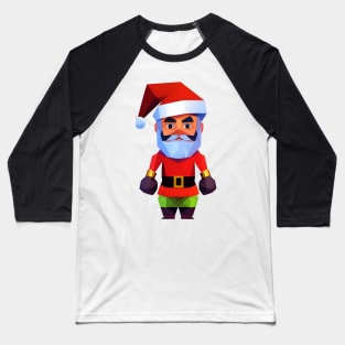 Santa Kickboxing Boxer Fighter Merry Kickmas Baseball T-Shirt